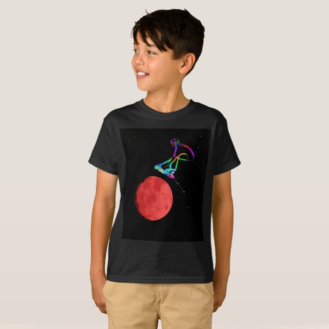T-shirt Moon Grabber - Stunt Scooter Rider (Devant entier)