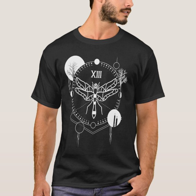 T-shirt Moon Phase Tarot Mystical Gothic Witchcraft Occult (Devant)