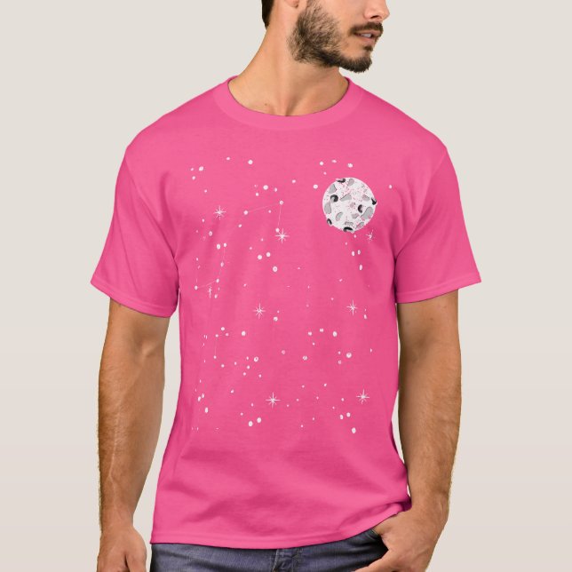T-shirt Moon Stars Galaxy Outer Space Celestial Bodies Ast (Devant)