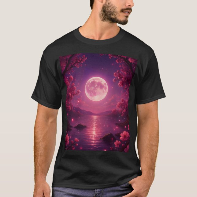 T-shirt Moonlit Cherry Blossom Serenity (Devant)