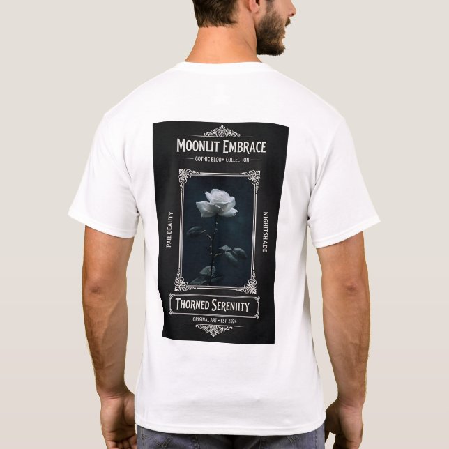 T-shirt Moonlit Embrace Gothic Rose (Dos)