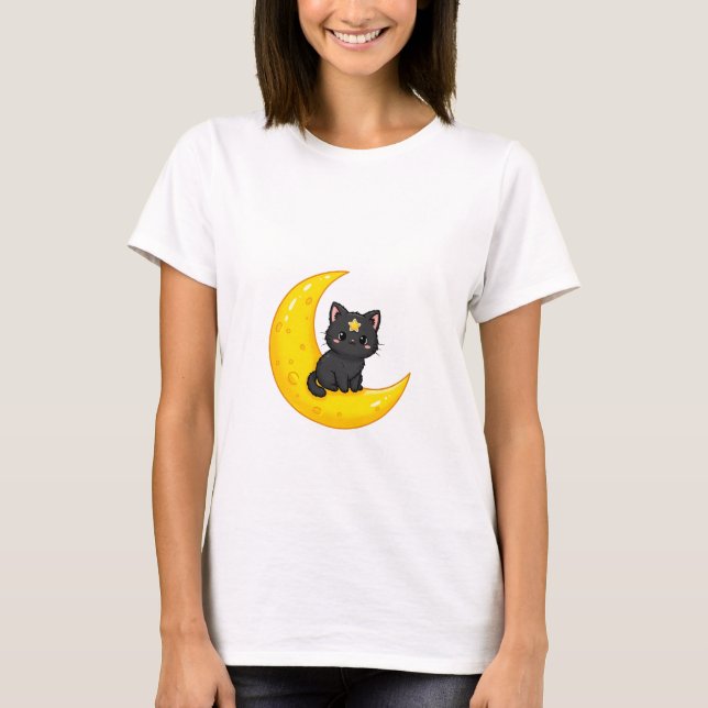 T-shirt Moonlit Star Cat (Devant)
