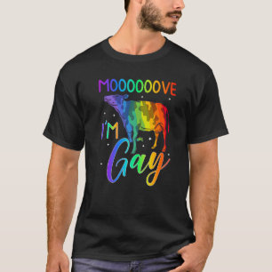 T-shirt Mooooove Je suis vache gay Fierté gay Lgbtq Drapea