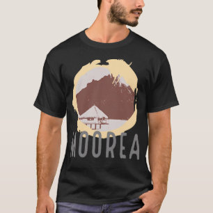 T-shirt Moorea Polynésie française Plage aux palmiers vint