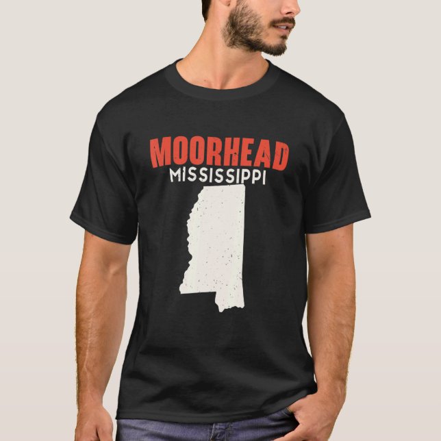 T-shirt Moorhead Mississippi USA State America Travel Miss (Devant)