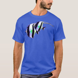 T-shirt Moorish Idol paire Saltwater reef aquarium poisson