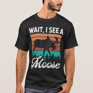 T-shirt Moose Hunter Vintage Attends Je vois Moose Retro M