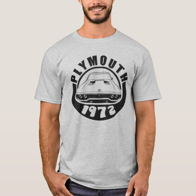 T-shirt Mopar - 1972 Plymouth Roadrunner White (Devant)