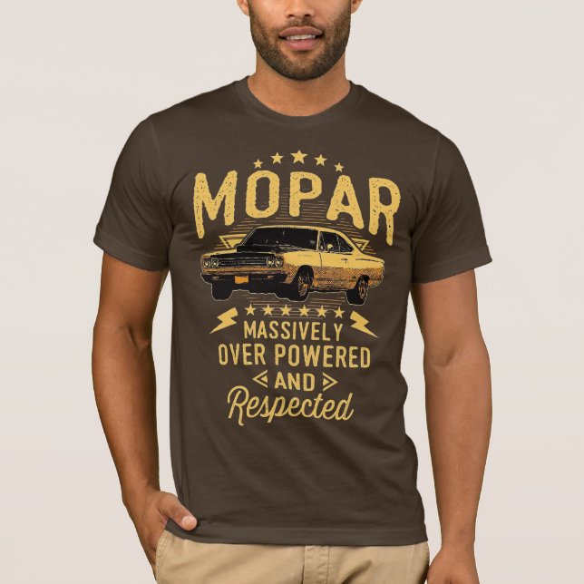 T-shirt Mopar - Massivement Sur Powered Et Respecté (Devant)