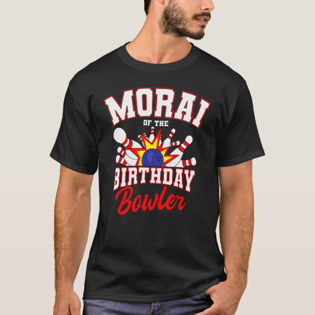 T-shirt Morai De L'Anniversaire Bowler Anniversaire Bowlin (Devant)