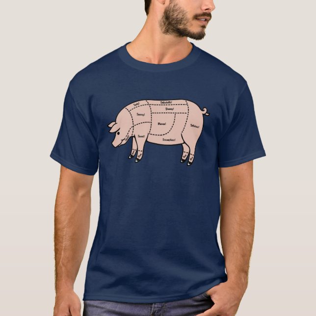 T-shirt Morceaux de porc (Devant)