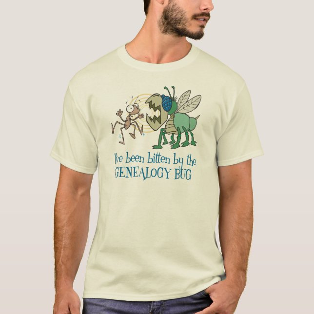 T-shirt Mordu par l'insecte de généalogie (Devant)
