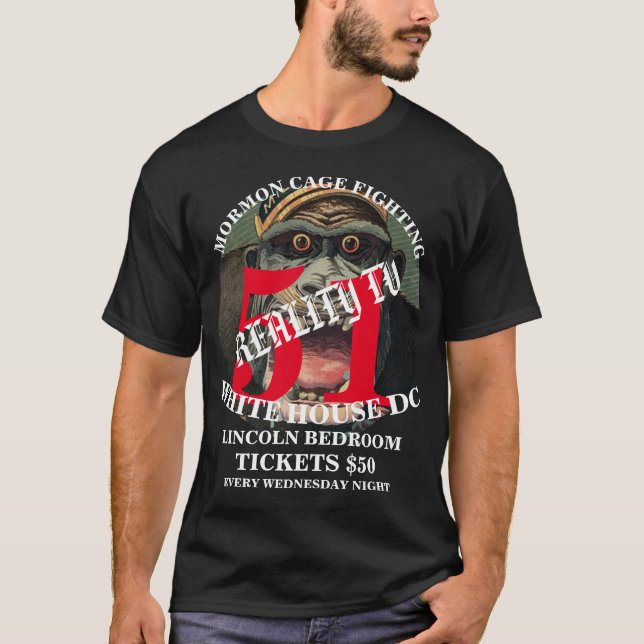 T-SHIRT MORMON CAGE COMBATTRE WASHINGTON DC LINCOLN (Devant)