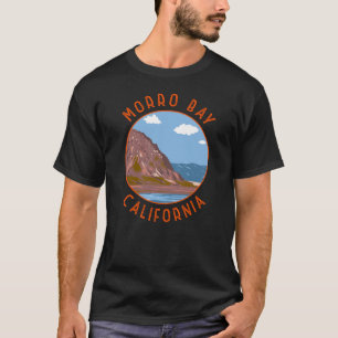 T-shirt Morro Bay California Retro Cercle en détresse