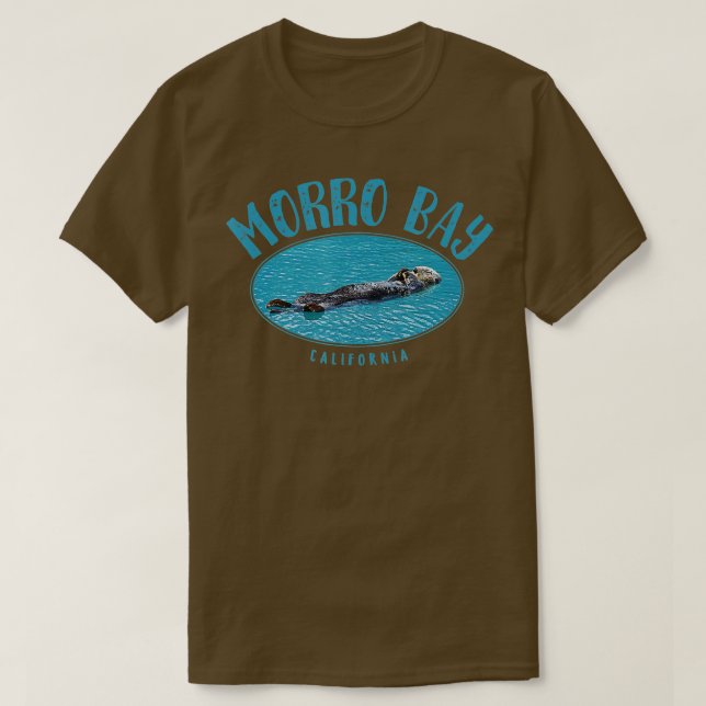 T-shirt Morro Bay California Sea Otter Design (Design devant)