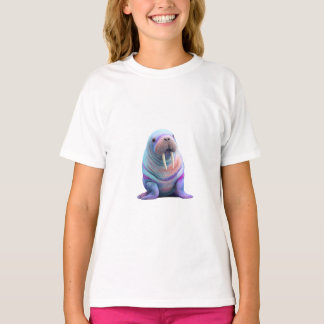 T-shirt Morse Arc-en-Ciel Guimauve de Coton pour Enfants