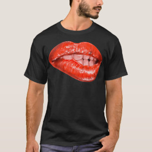 T-shirt Morsure de lèvre