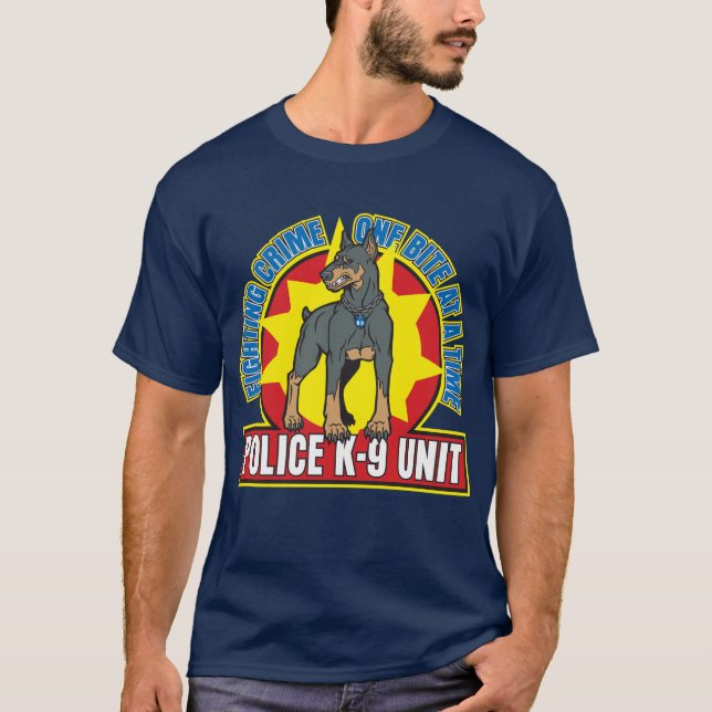 T-shirt Morsure du dobermann K9 (Devant)