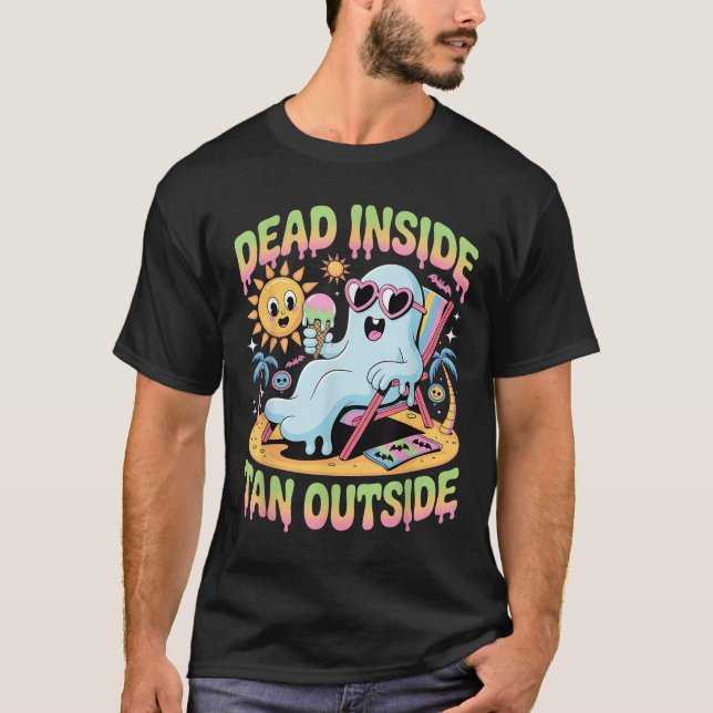 T-shirt Mort À L'Intérieur De Tan À L'Extérieur Du Fantôme (Devant)