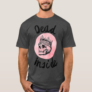 T-shirt Mort à l'intérieur du squelette du crâne rose dans