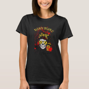 T-shirt Mort à l'intérieur mais caféiné vrai crime Messy B