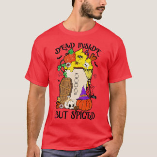 T-shirt Mort À L'Intérieur, Mais Halloween Chiffrée