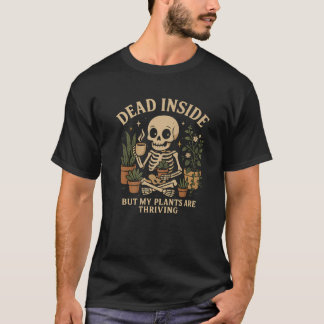 T-shirt Mort À L'Intérieur Mais Mes Plantes Sont Époustouf