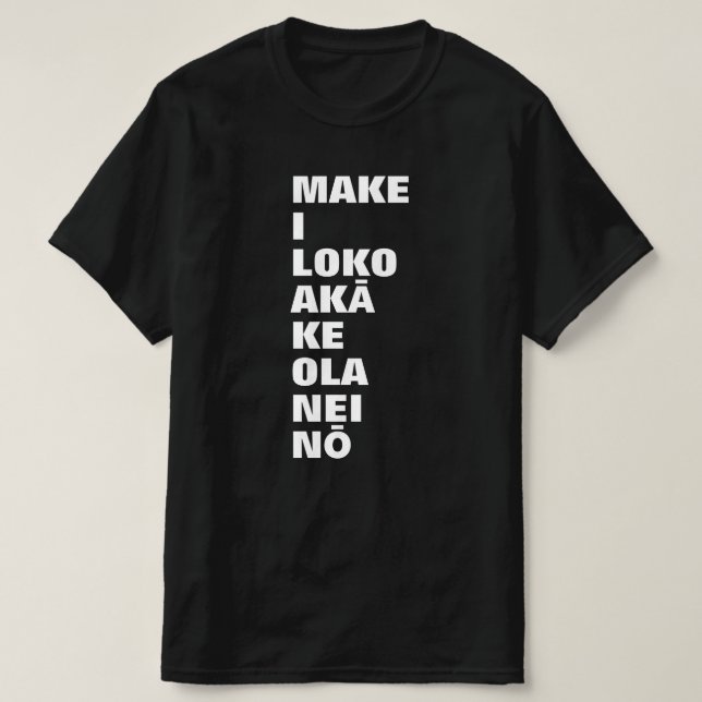 T-shirt mort à l'intérieur mais toujours en vie en Hawaiia (Design devant)