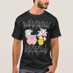 T-shirt Mort Dans Mon Métal Pas Dans Mes Repas