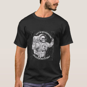 T-shirt Mort Inévitable Crâne d'Astronaute Esthétique Nihi