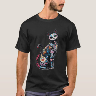 T-shirt Mosaic sucre Crâne Cat Imprimer