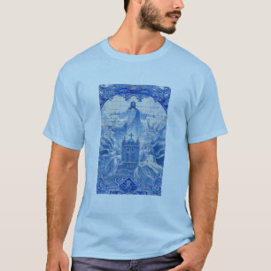 T-shirt Mosaïque de carreaux bleus de Jésus, Portugal