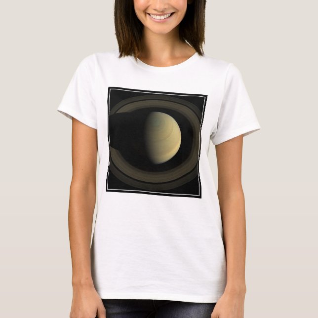 T-shirt Mosaïque De La Planète Saturne Et Ses Principaux A (Devant)