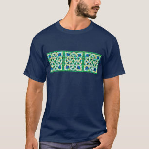 T-shirt Mosaïque de pierre céleste verte