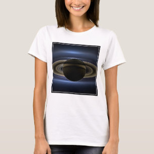 T-shirt Mosaïque Du Système Saturne Rétro-Éclairé Par Le S