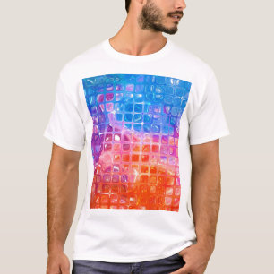T-shirt Mosaïque dynamique : Arrière - plan Abstrait multi