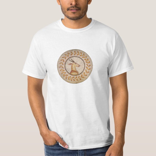 T-SHIRT MOSAÏQUES ROMAINES ANTIQUE / GAZZELLE (Devant)