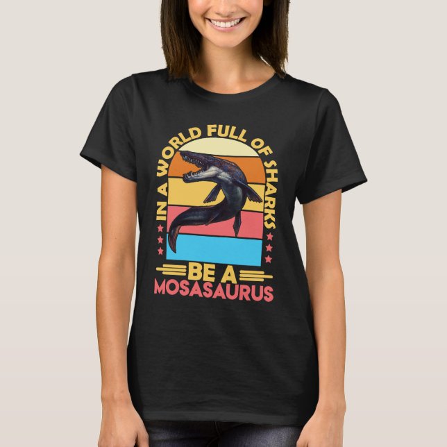 T-shirt Mosasaurus Dino Prehistoric Dinosaur 6 (Devant)