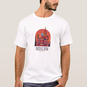 T-shirt Moscou Russie Kremlin Skyline