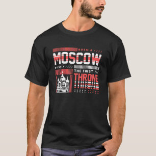 T-shirt Moscou Russie Monument Typographie Voyage