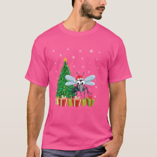 T-shirt Mosquito Xmas Arbre Éclairage Santa Chapeau Mosqui
