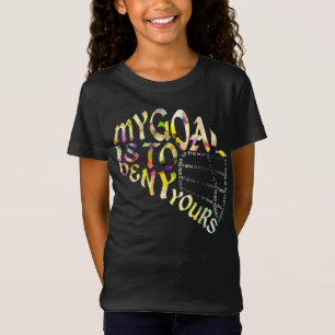 T-Shirt Mot d'art Lacrosse Goalie Mask Word