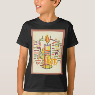 T-shirt Mot de flamme de bougie Cloud Art Imprimer