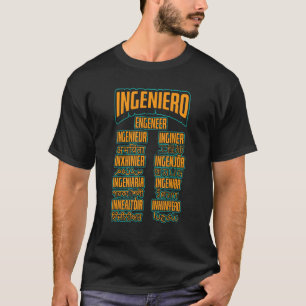 T-shirt Mot de l'ingénieur Langues Génie mécanique C