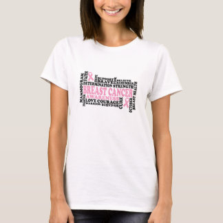 T-shirt Mot de sensibilisation au cancer du sein Art - Sur