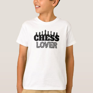 T-shirt Mot d'échecs Pièces noires Lover Board Design Moti