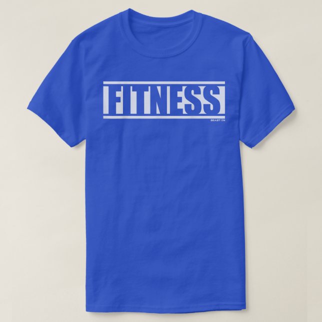 T-shirt Mot Fitness en Blanc Exercice Fitness Dire Gym M (Design devant)