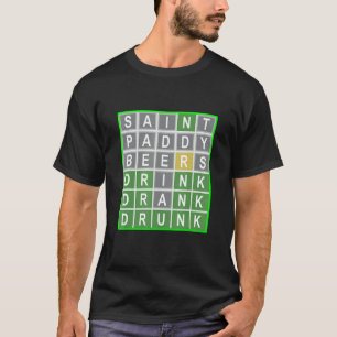T-shirt Mot Puzzle St patrick Bière St Paddy Boire Hommes