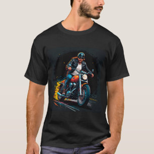 T-shirt Motard cool roulant à moto