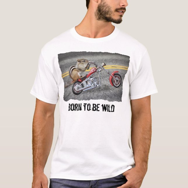 T-shirt Motard de tamia montant une moto (Devant)